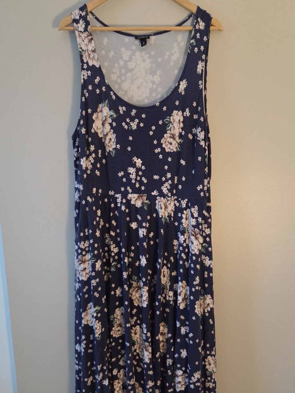 Torrid - Midi Skater Dress - Navy Floral - 2x